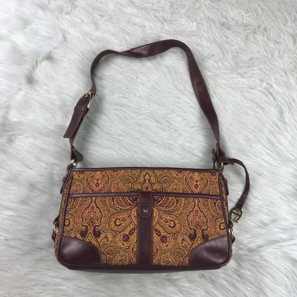 Etienne Aigner Paisley Floral Shoulder Purse Bag